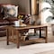 Baxton Studio Rylie Walnut Brown Finished Rectangular Wood Coffee Table 162-10336 - alternate 8